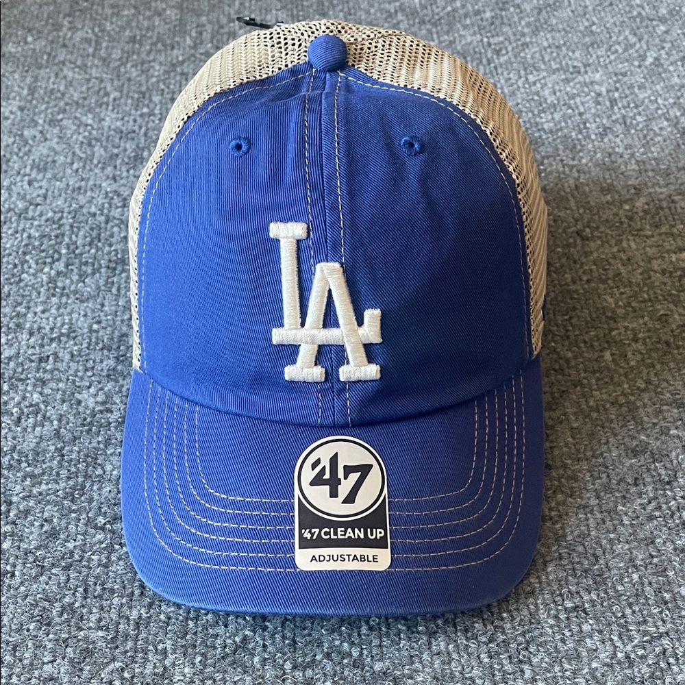 Los Angeles Dodgers Hat Cap SnapBack Blue 47 Brand Mesh MLB